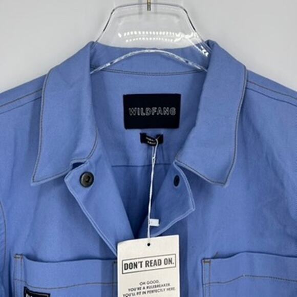 Wildfang The Essential Coverall Blue Small Long Sleeve - Picture 4 of 9